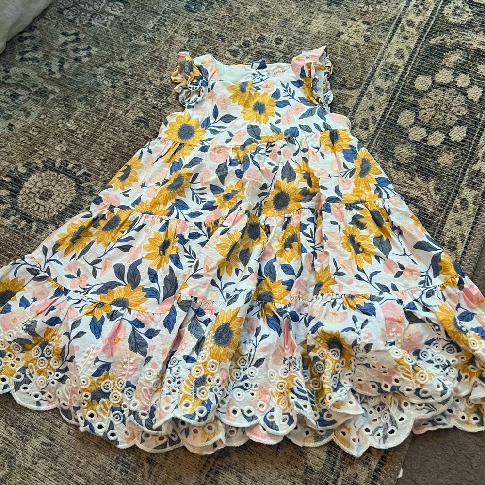 Toddler Girl’s 24month Dress with beautiful sunflower details, formal dress